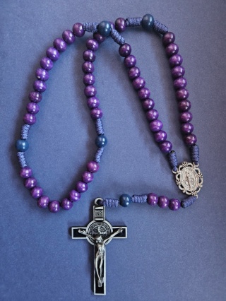 Drewniany duży Różaniec na szyję