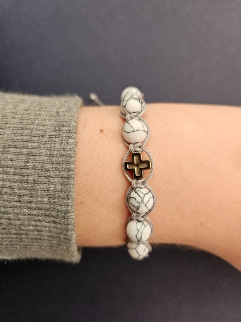 Bransoletka Różaniec howlit