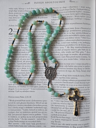 Różaniec agat zielony